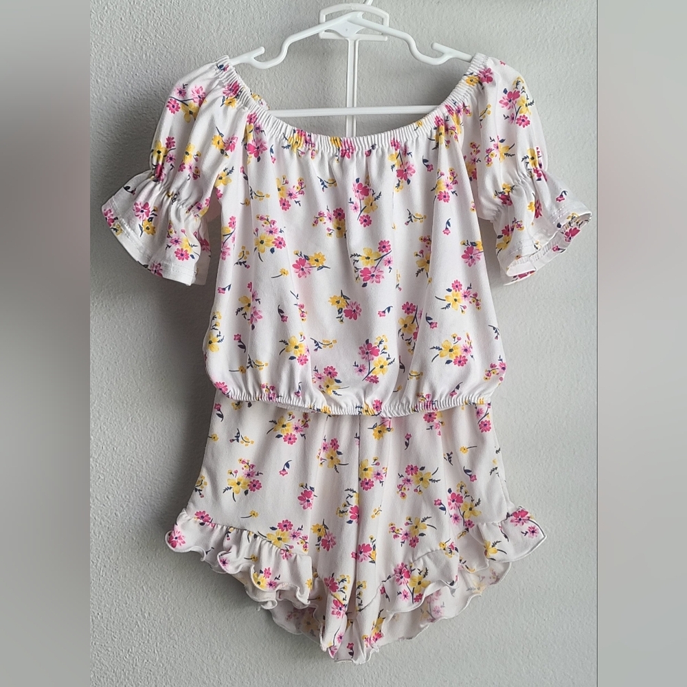 Dream Girl 🌸 Girl's Floral Short Set, Sz 5/6